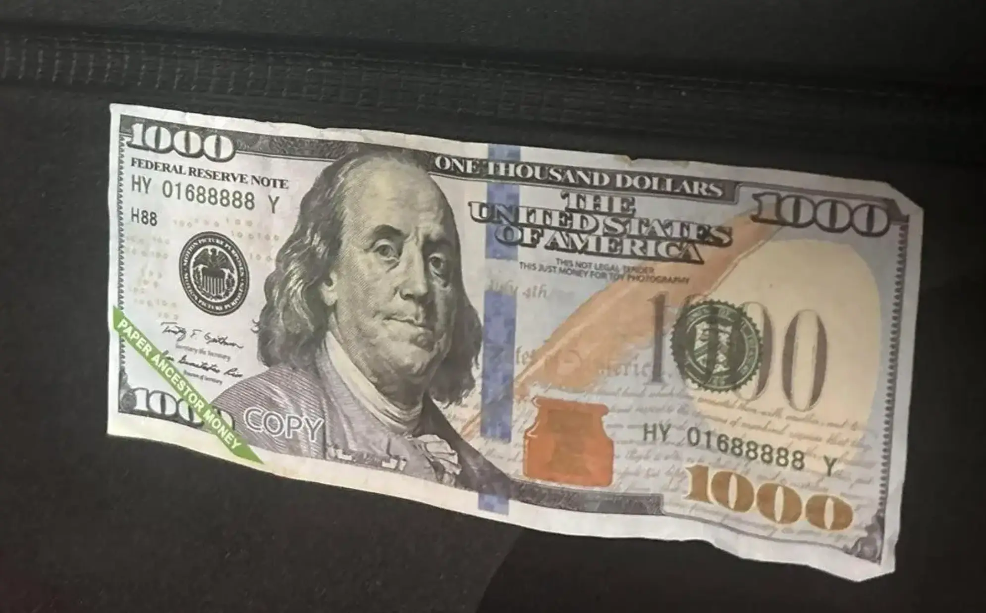 The customer tried to pay with a $1,000 bill (Michael's Bar and Grill)