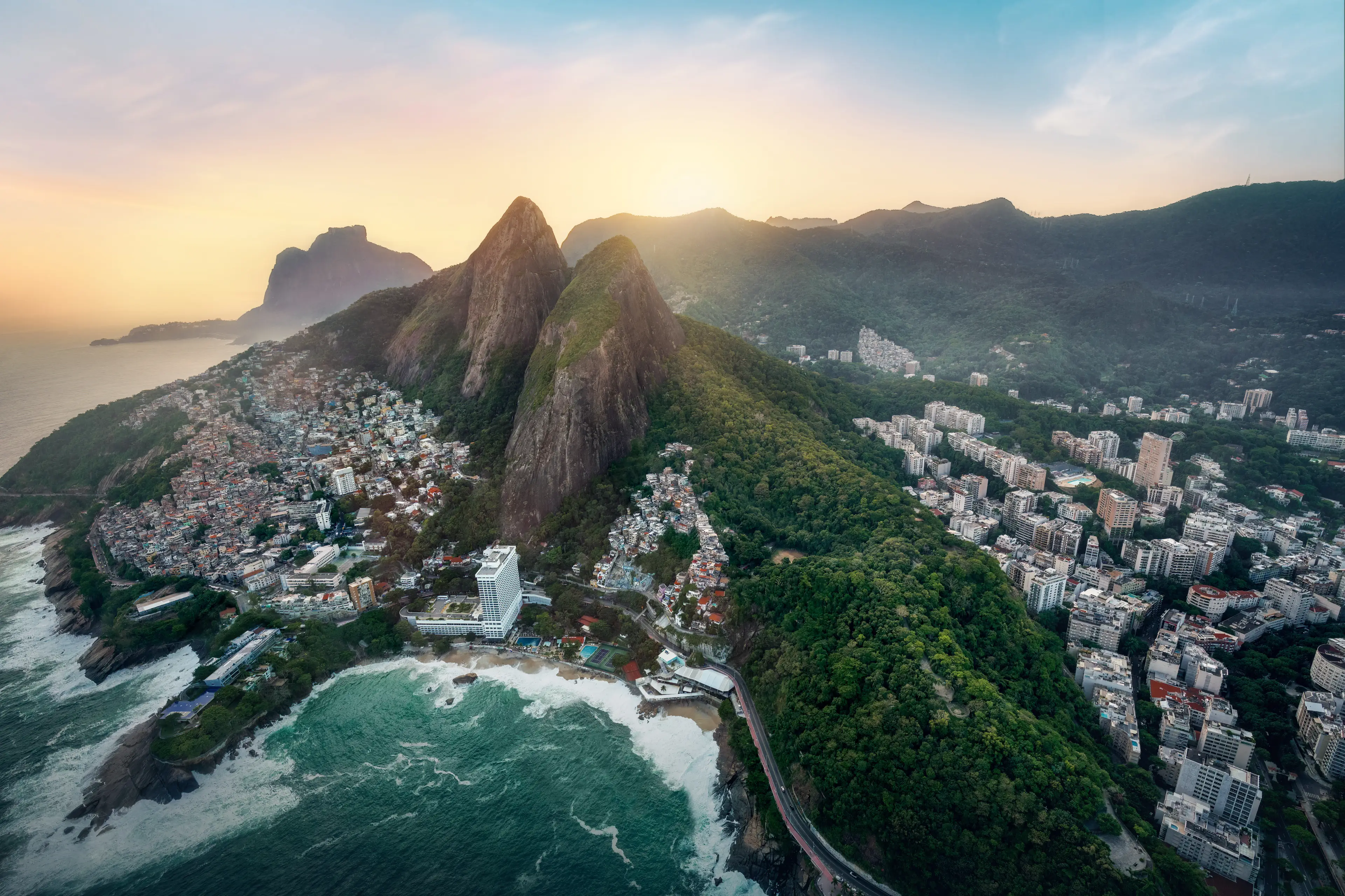 Morro Dois Irmãos is situated east of the Vidigal favela (Getty Stock Image)