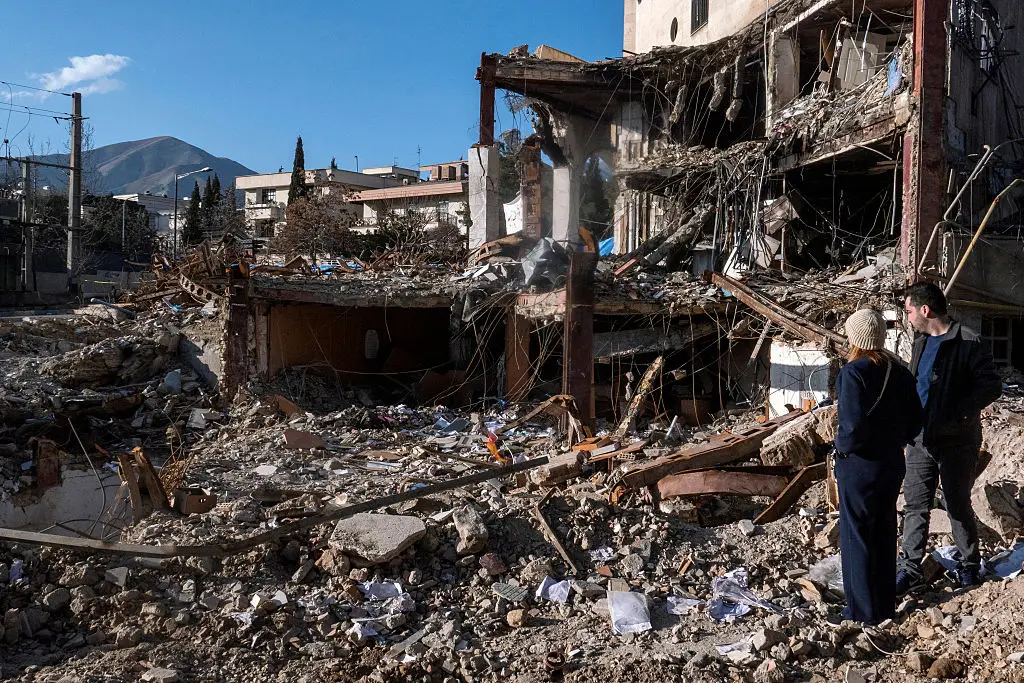 The Shahrak-e Gharb neighbourhood of Tehran, pictured last week (Majid Saeedi/Getty Images)