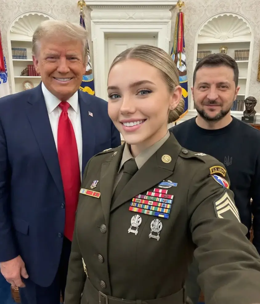 One AI generated image showed her with Zelenskyy and Trump (Instagram)