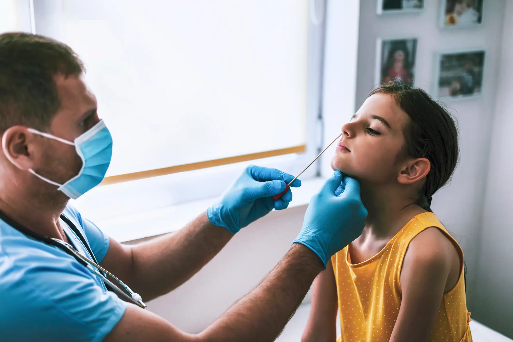 The young girl had a nasal swab taken while she was there (Getty Stock)
