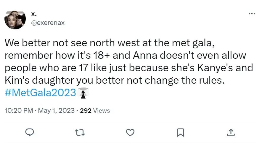 Some Met Gala fans were not happy at the idea that the rules might be bent.