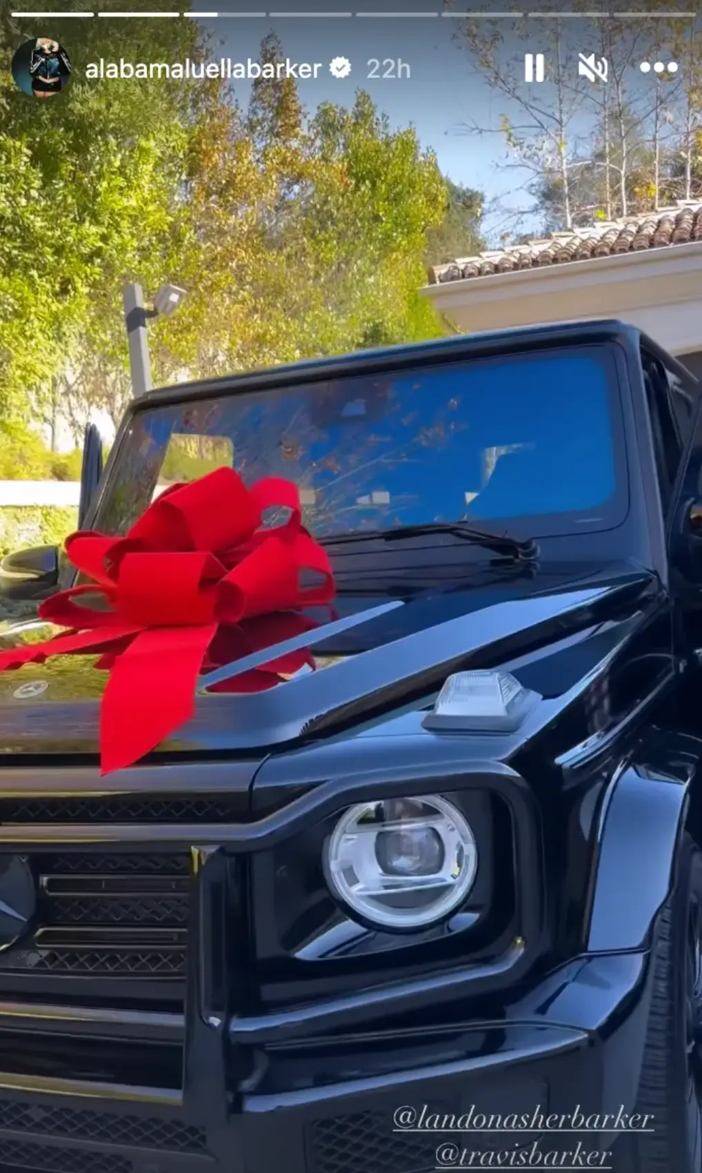 Alabama posted the car to her Instagram story.