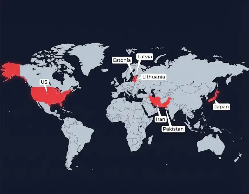 The simulation revealed five 'most dangerous countries' (UNILAD)
