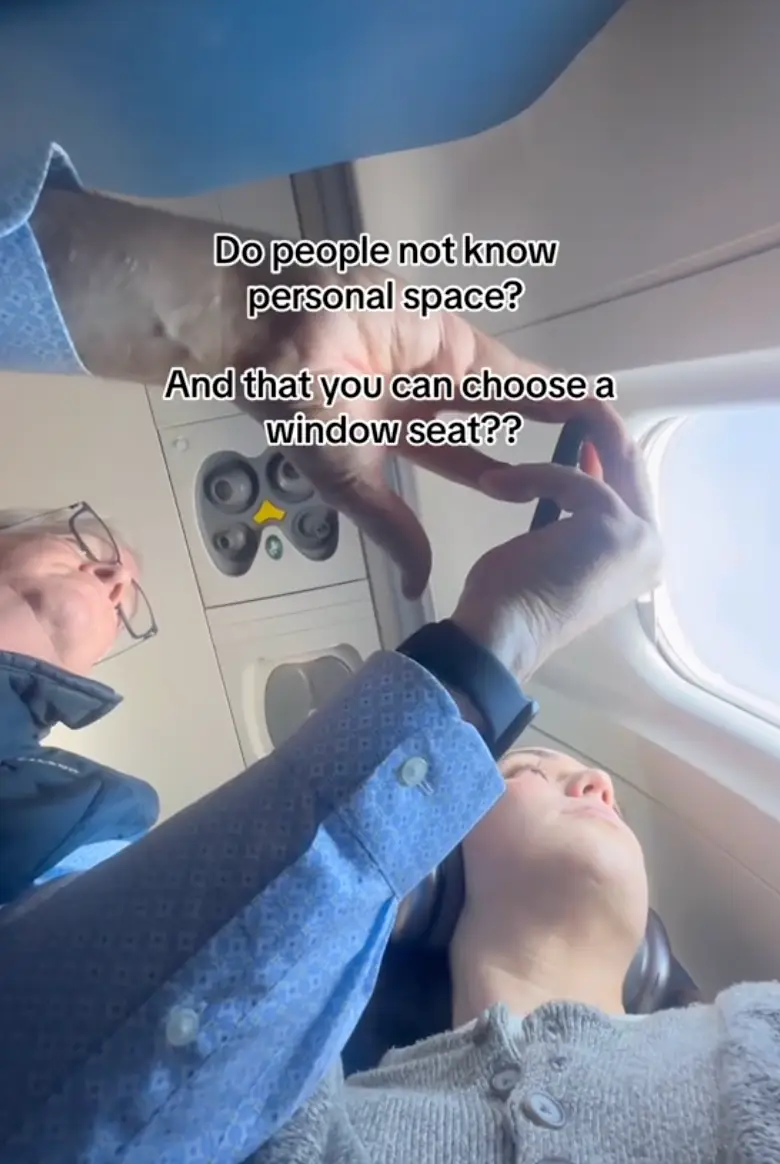 Sterling was not happy with her plane neighbor's conduct.