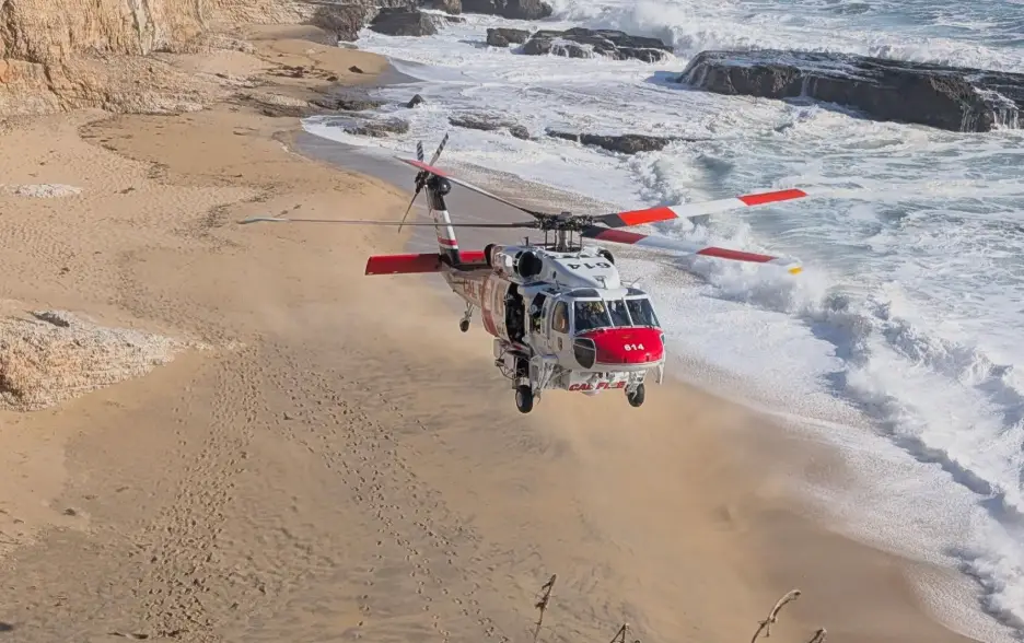 The two women are believed to have been pulled into the water near Yellow Bank Beach (Facebook/ CAL FIRE CZU San Mateo-Santa Cruz Unit)