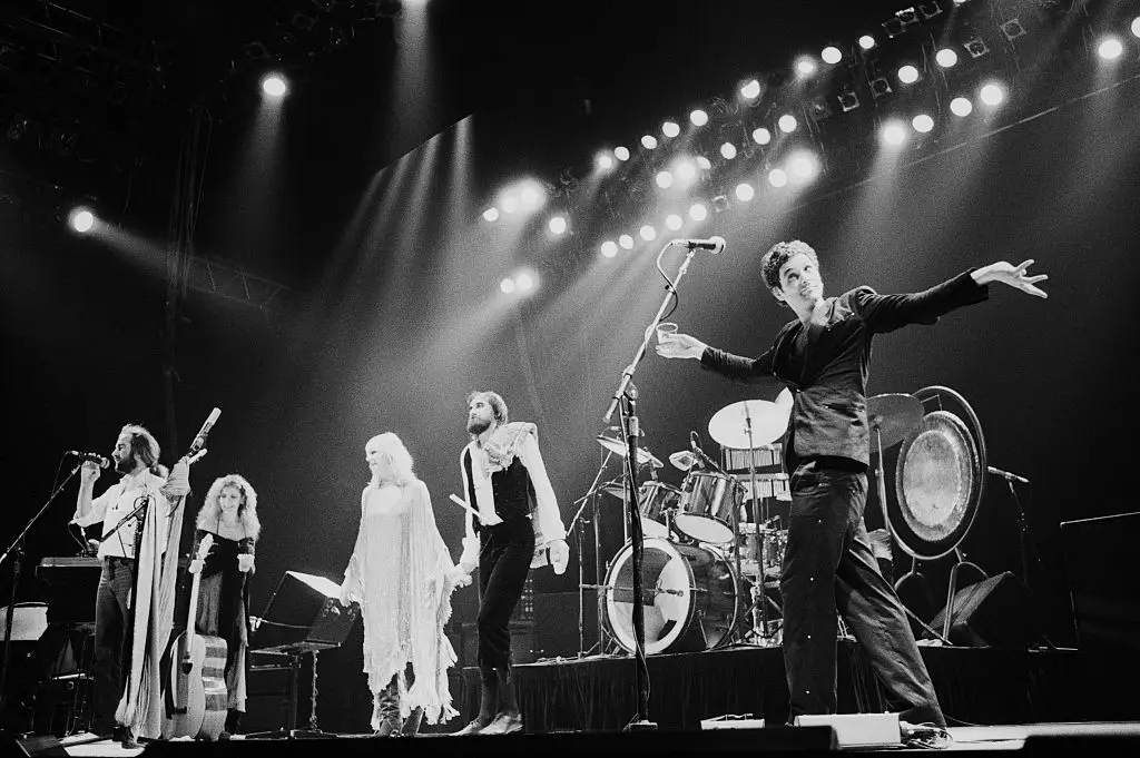 Fleetwood Mac in 1980s, featuring John McVie, Stevie Nicks, Christine McVie, Mick Fleetwood and Lindsey Buckingham (Michael Putland/Getty Images)