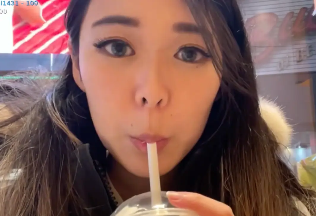 The woman interrupted Emily as she streamed from McDonalds.