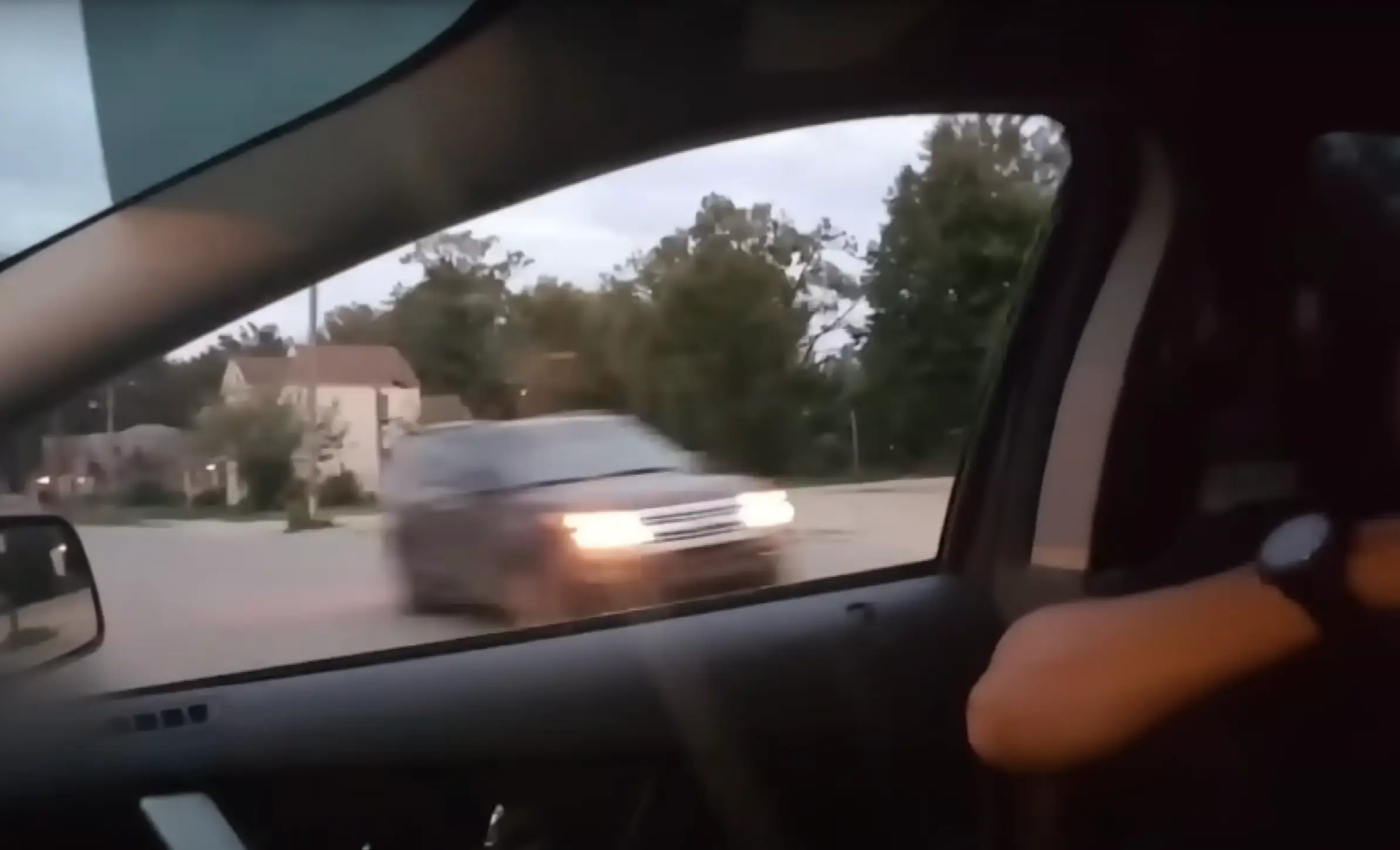 The officers were filmed throwing the slushies from an unmarked car.