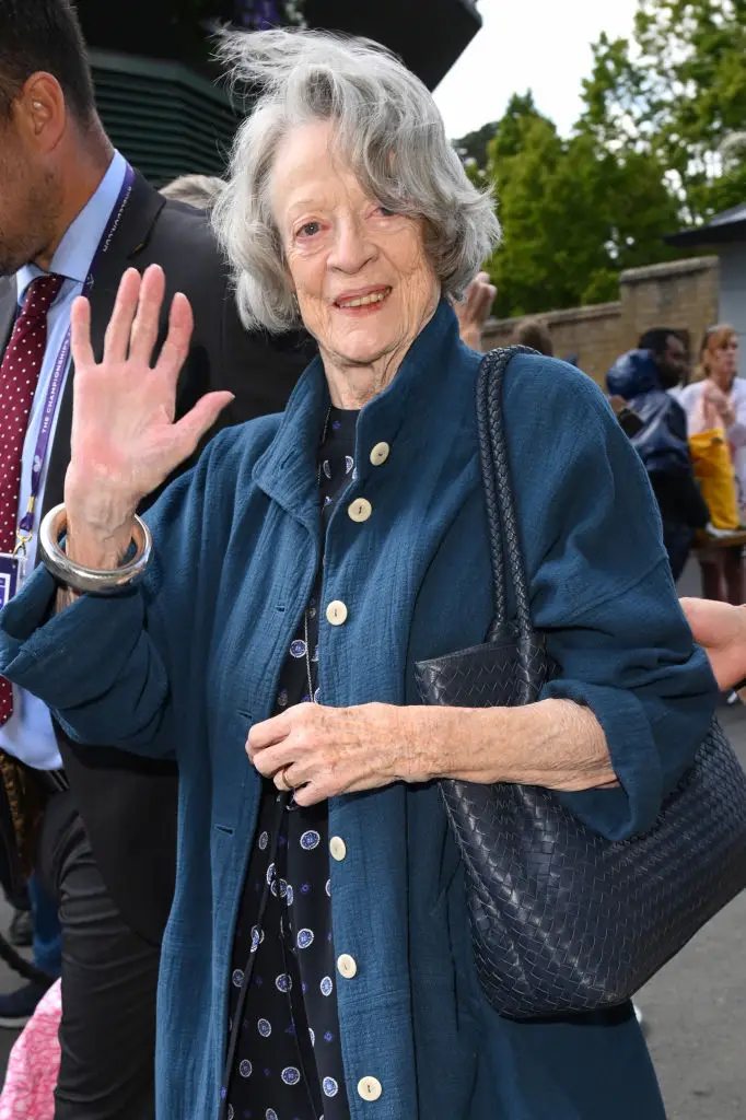 Dame Maggie Smith pictured just last year in July attending the Wimbledon Tennis Championships in London, England (Photo by Karwai Tang/WireImage)