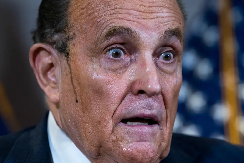 One of Rudy Giuliani's most infamous moments (Photo By Tom Williams/CQ-Roll Call, Inc via Getty Images)