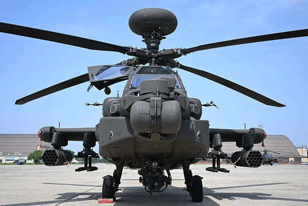 An Apache Helicopter was shot down over Iran last week (Photo by ANDREW CABALLERO-REYNOLDS/AFP via Getty Images)