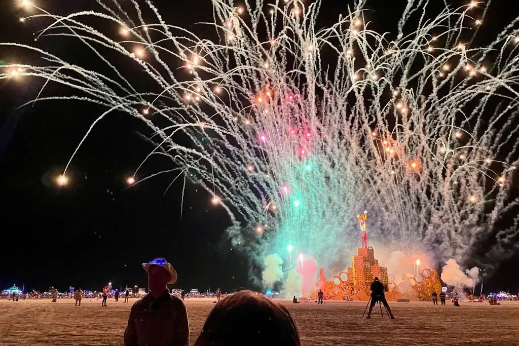Other festivalgoers ran to help the new mom who didn't even know she'd been pregnant (JULIE JAMMOT/AFP via Getty Images)