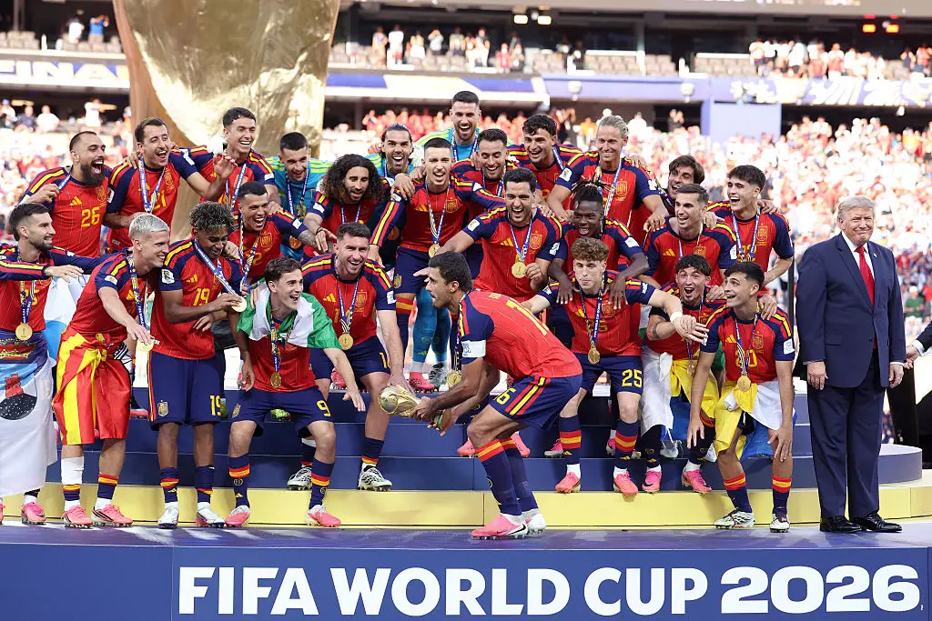 Donald Trump with the Spanish soccer team (Alex Livesey - Danehouse/Getty Images)