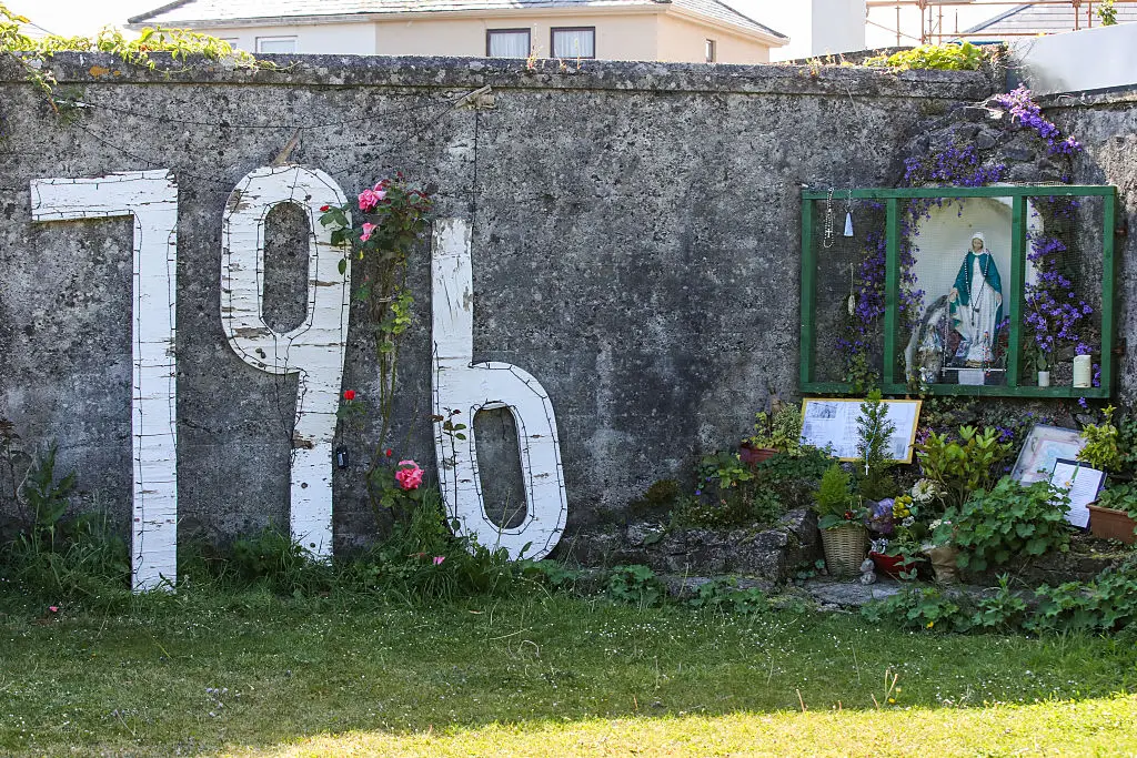 A memorial for the 796 stands on the site that will now be excavated (PAUL FAITH/AFP via Getty Images)