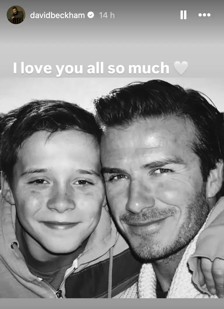 David Beckham featured Brooklyn in his Instagram Story (Instagram/@davidbeckham)