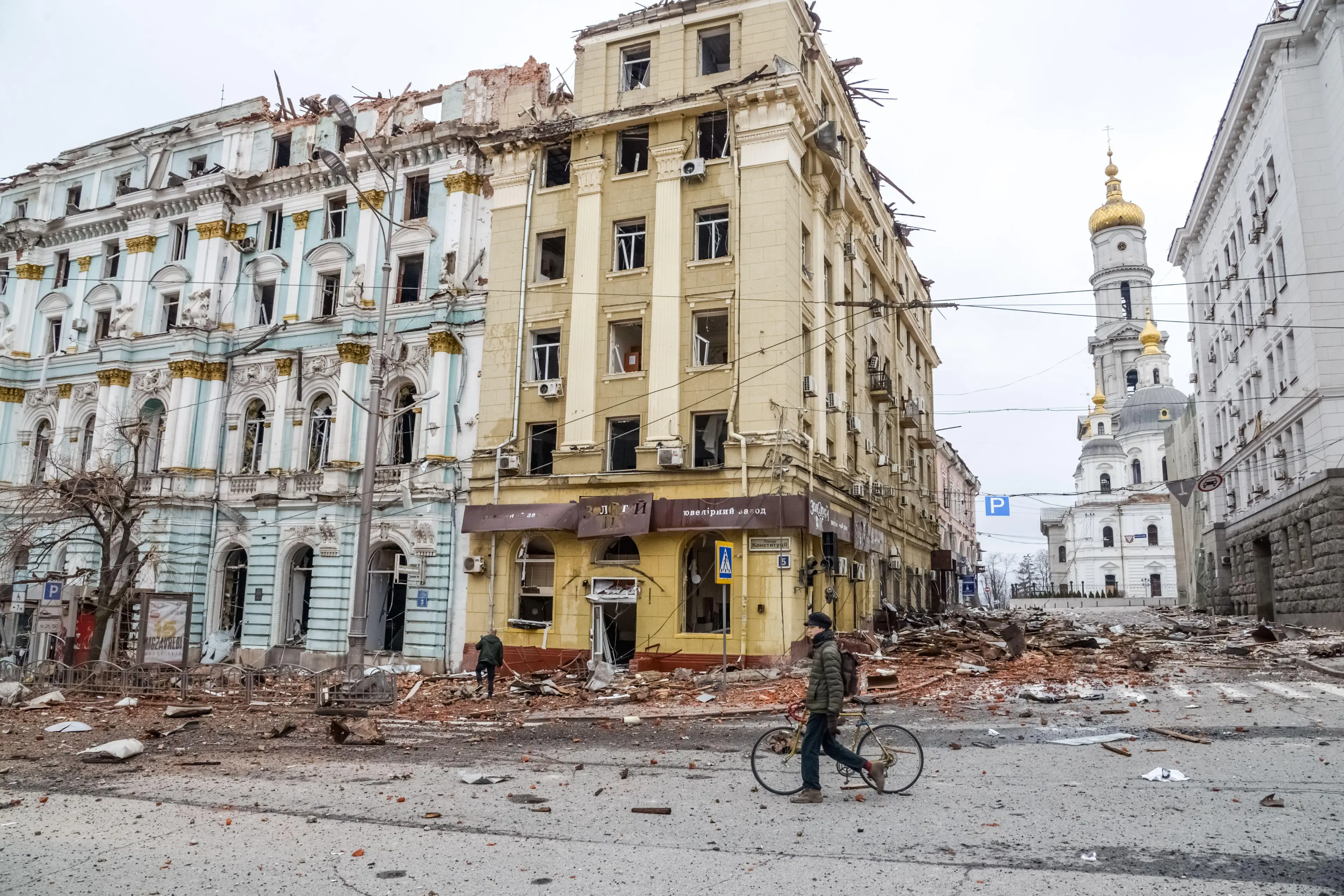 Damage from Russian attacks in Kharkiv (Alamy)