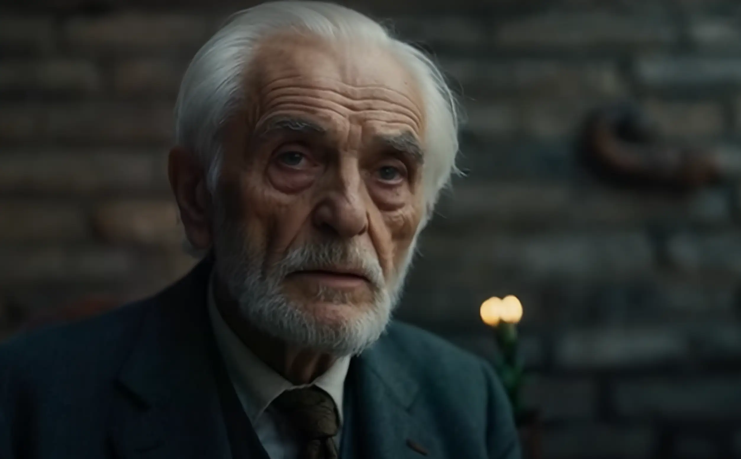 Played by the late Donald Sutherland in the film, AI's version has some undoubted similarities. (YouTube/Screen AI)