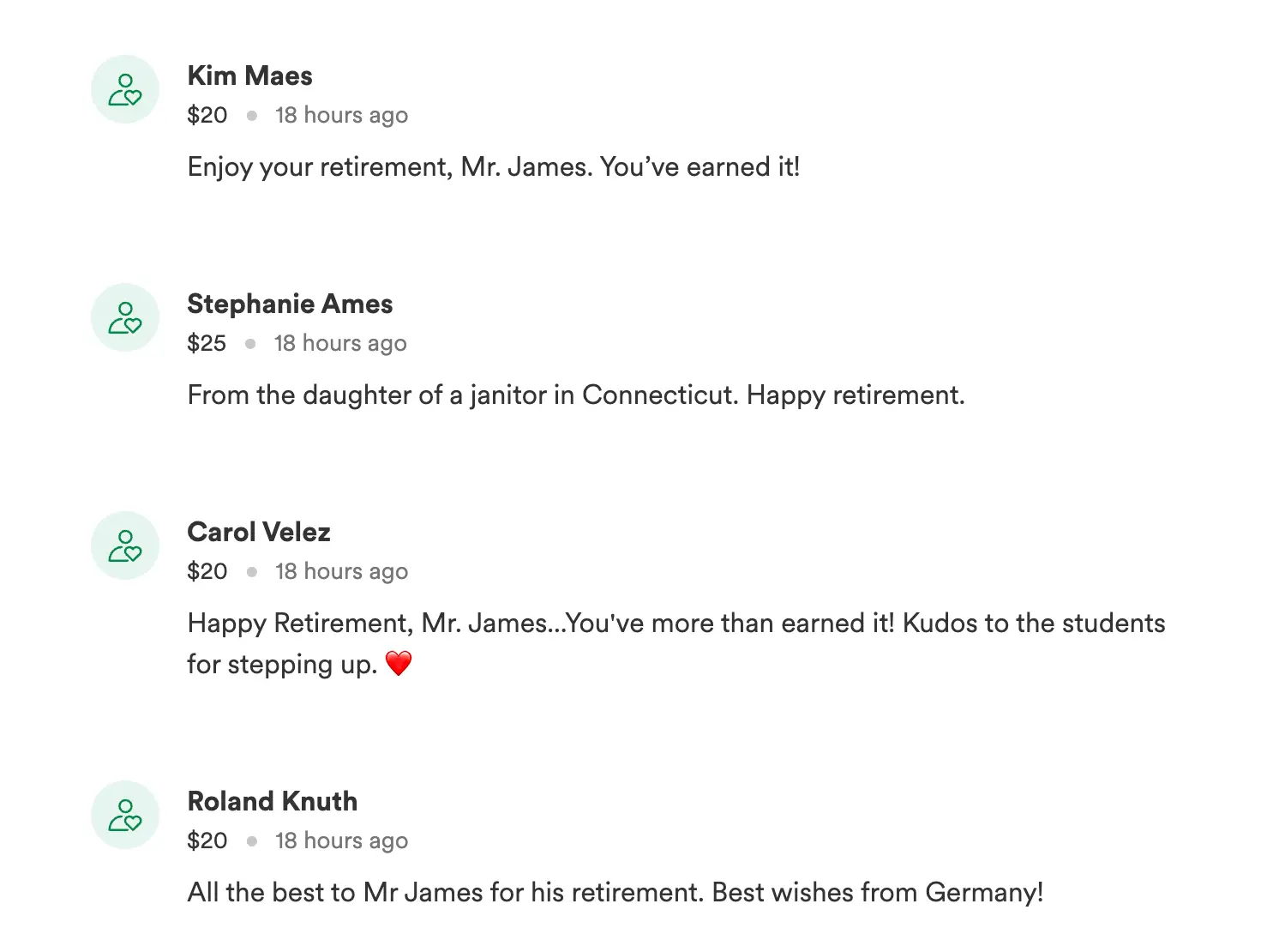 The GoFundMe received 381 donations.