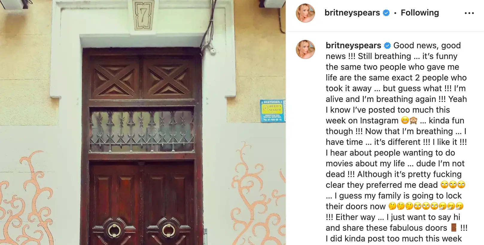 The pop princess responded.