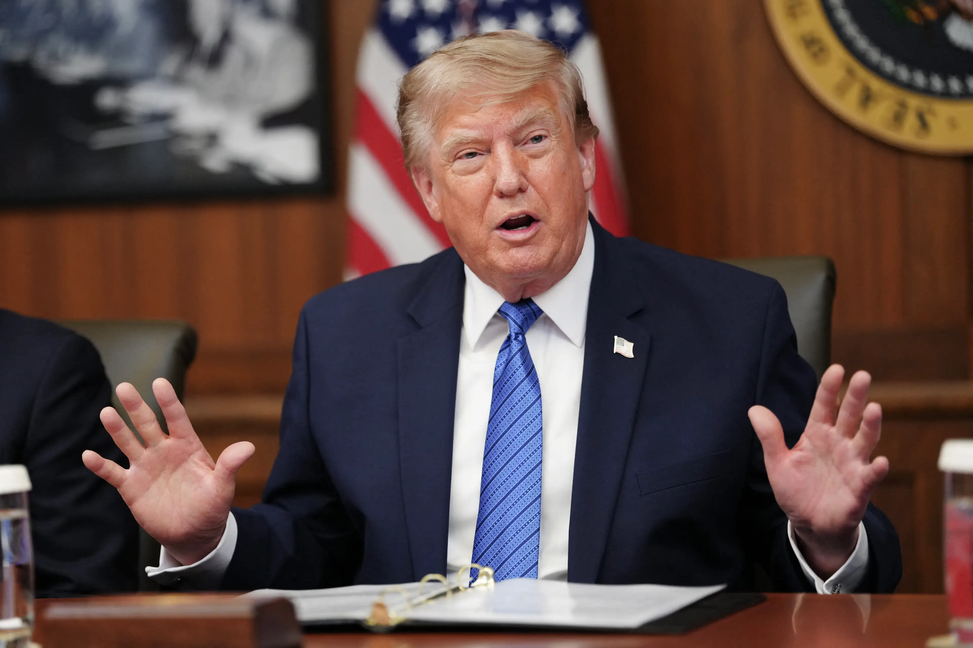 Trump said he was 'extremely disappointed' the charge was dropped (Aaron Schwartz/AFP via Getty Images)