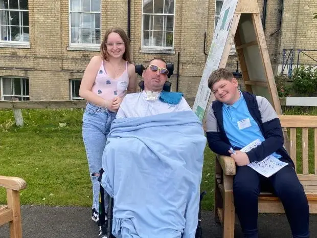 His wife hopes the bike would mean Gareth could move back home (SWNS)