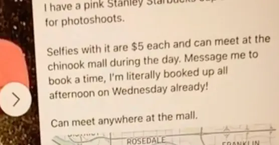 The ad claimed the seller was booking up quickly.