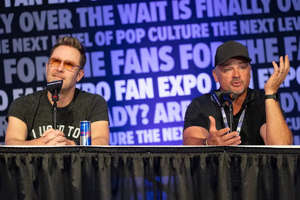 Welling and Michael Rosenbaum appeared at New York Comic Con on Sunday to celebrate Smallville's 25th anniversary. (Photo by Thomas Cooper/Getty Images)