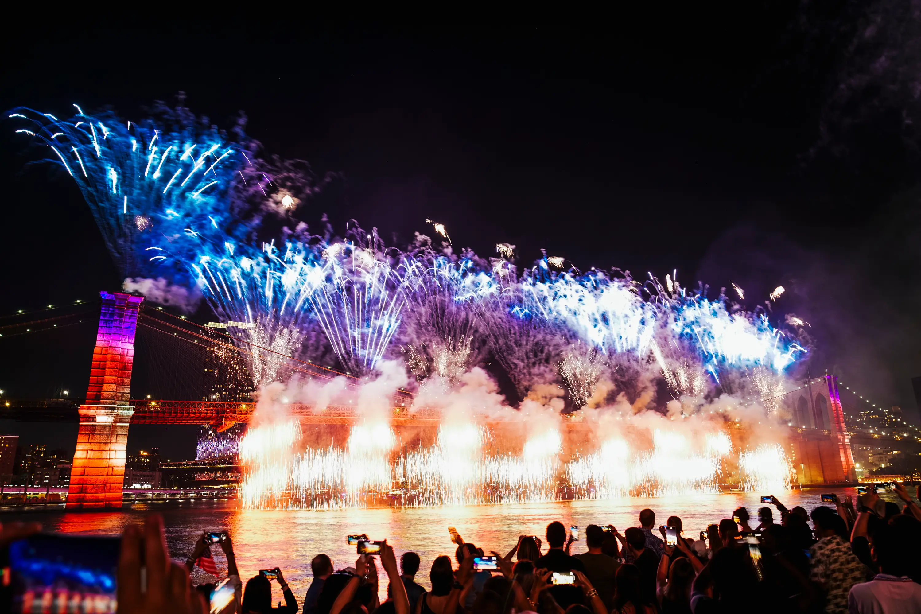 The weather could cause chaos for tonight's firework extravaganza ( Gianny Matias/NBC via Getty Images)