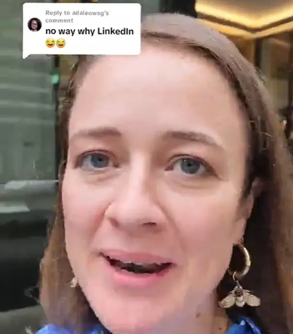 The TikToker explained that LinkedIn was actually pretty good as a dating site.