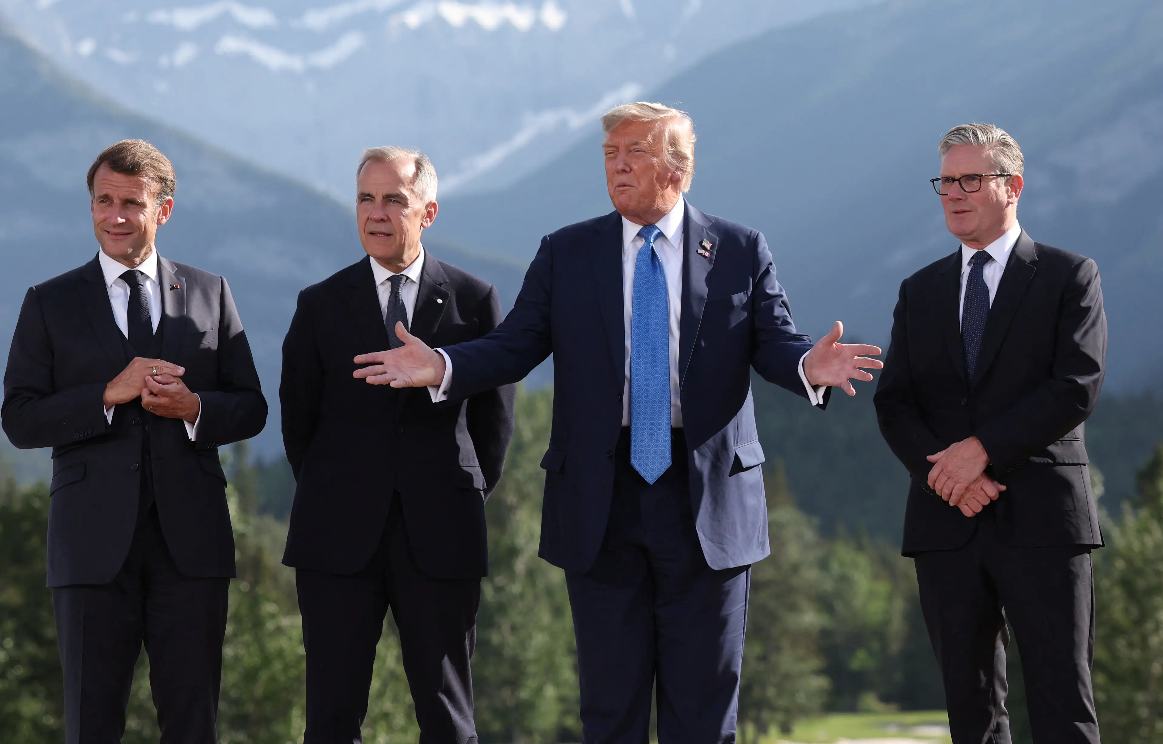 Trump said he was not leaving the G7 summit in order to broke a 'cease fire' between Israel and Iran(Tasos Katopodis/Getty Images)