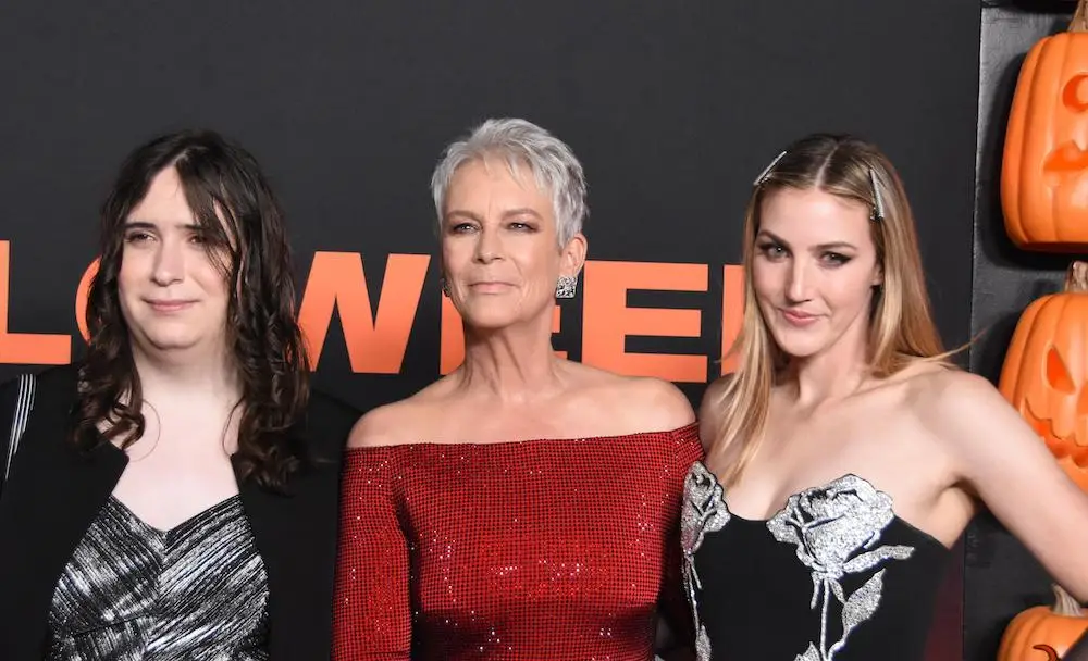Curtis with her daughters Ruby Guest (left) and Annie Guest (right).