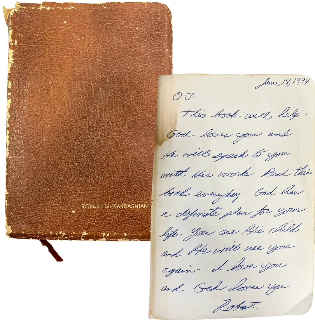 Robert Kardashian left a message for OJ in the Bible (Goldin)