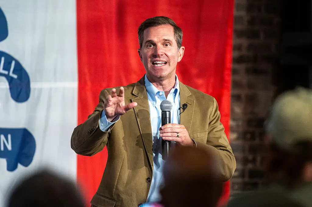 Andy Beshear has called out McConnell again (KC McGinnis/Bloomberg via Getty Images)