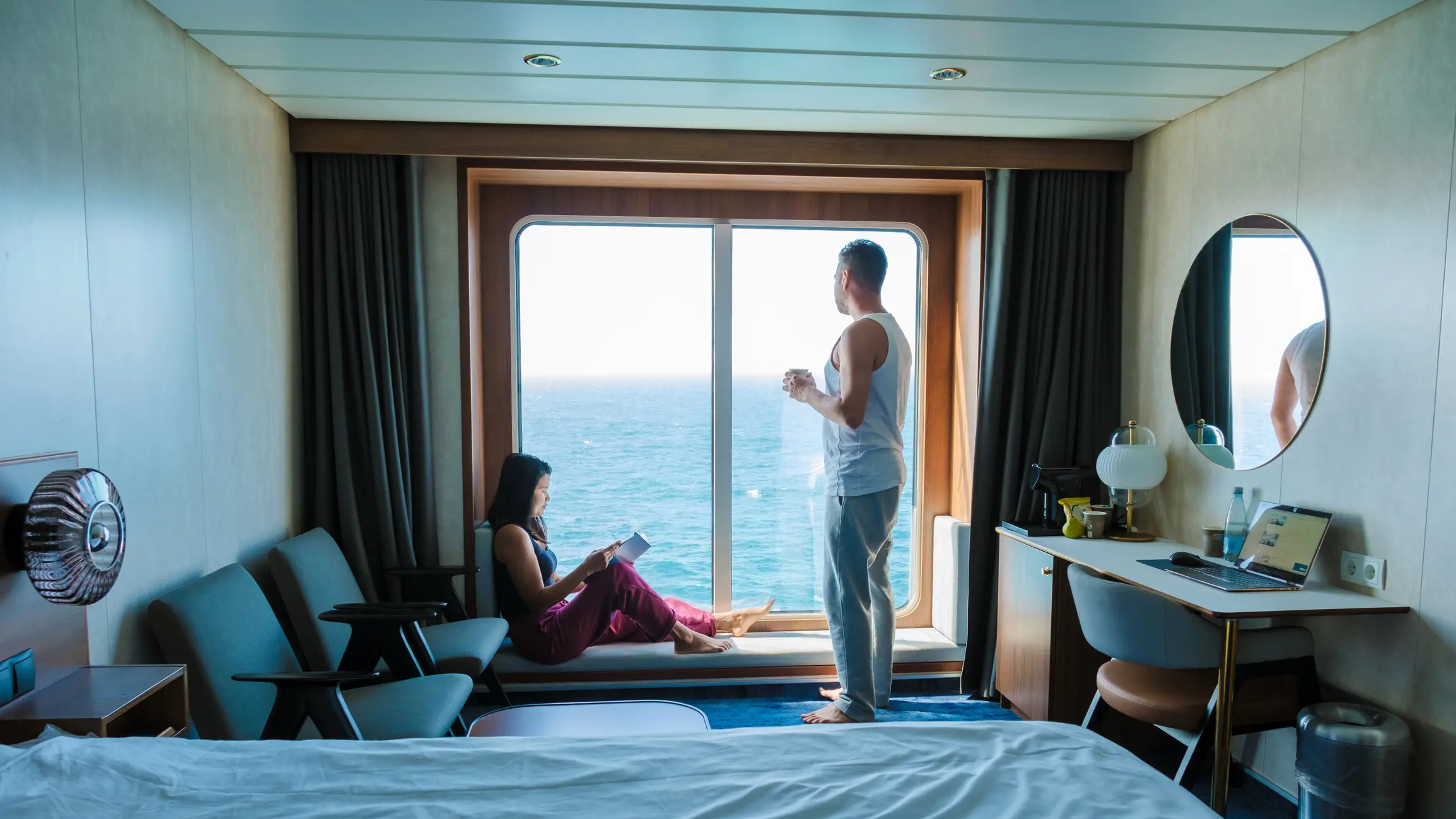 Cruise ship bedrooms are tight on space especially in the bathrooms
