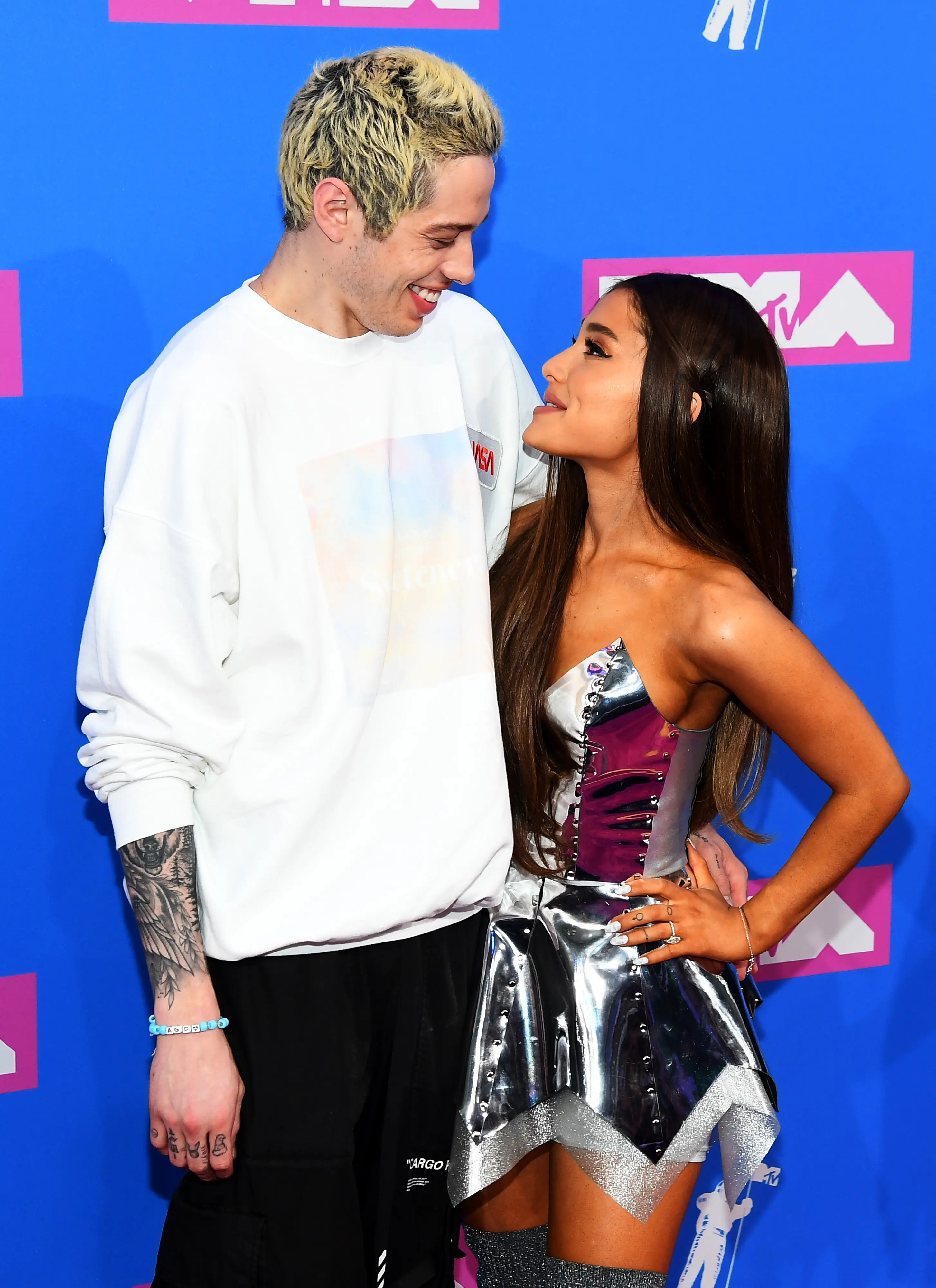 Ariana Grande and Pete Davidson in 2018 (Nicholas Hunt/Getty Images for MTV)