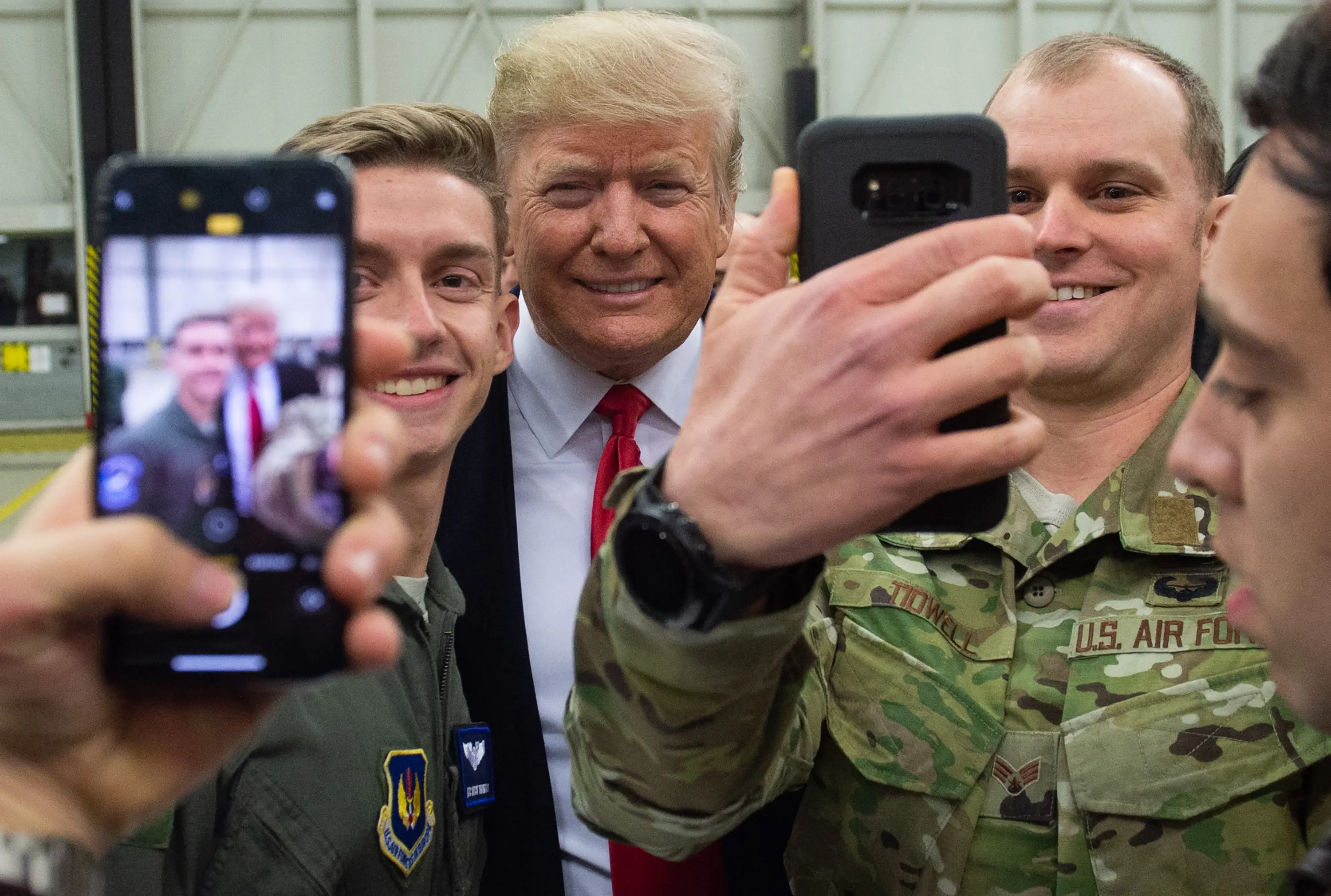 Donald Trump visited US forces in Ramstein Air Base during his first term, now he wants to close it (SAUL LOEB / AFP via Getty Images)