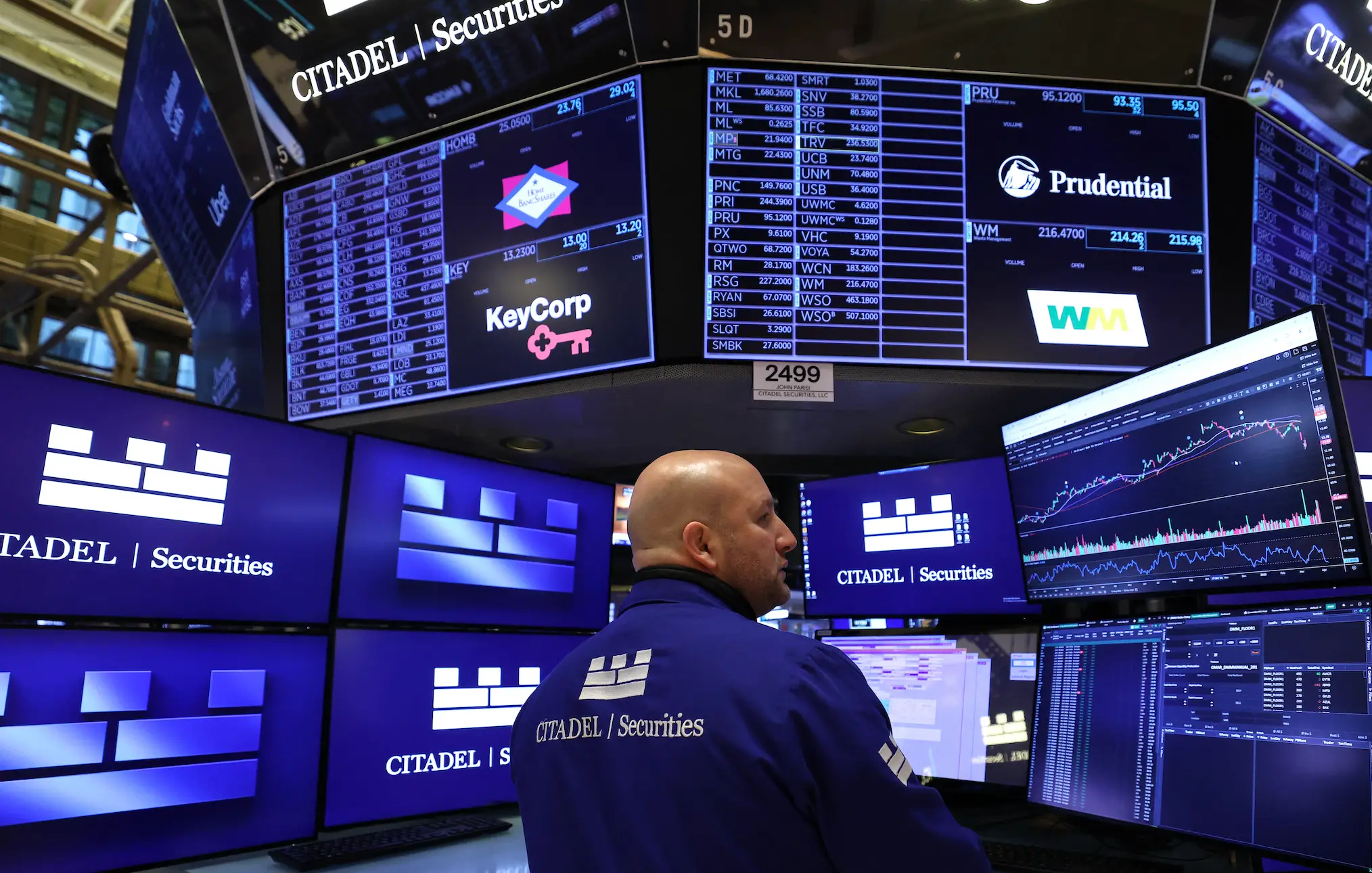 The stock market plummeted shortly after Trump unveiled the tariffs ( TIMOTHY A. CLARY/AFP via Getty Images)