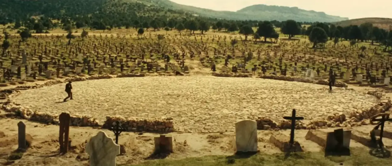 The final bullring showdown in The Good, The Bad and the Ugly (MGM)