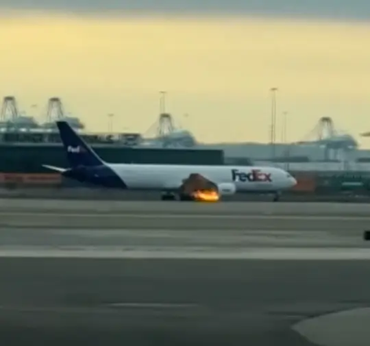 The plane made an emergency landing (YouTube/CBS Evening News)