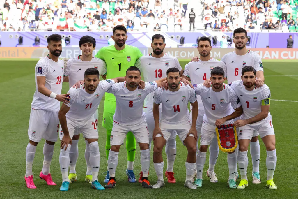 Iranian soccer team in 2024 ahead of the AFC Asian Cup Qatar 2023 Quarter-final (Xia Bohan/VCG via Getty Images)