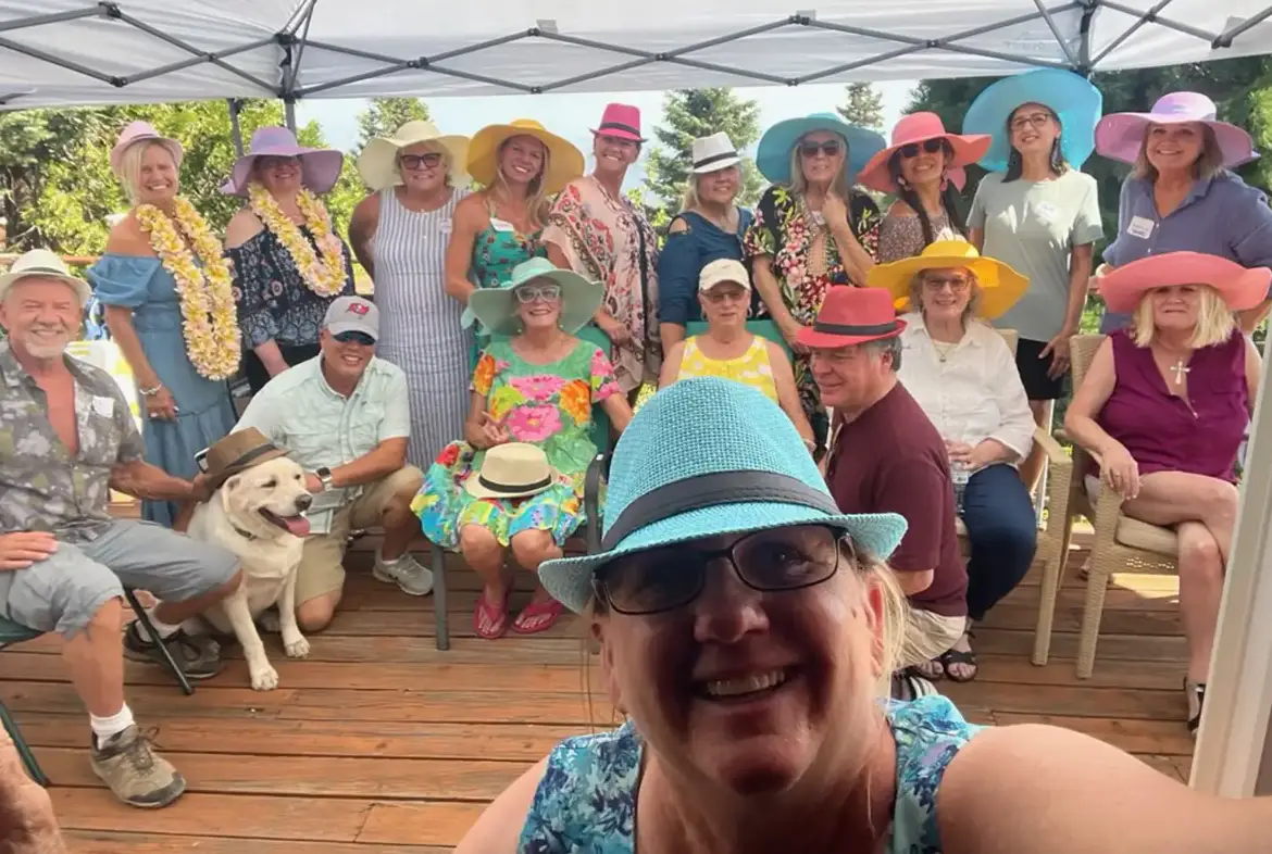 Friends and family at her 'living wake' (Roseana Spangler-Sims)