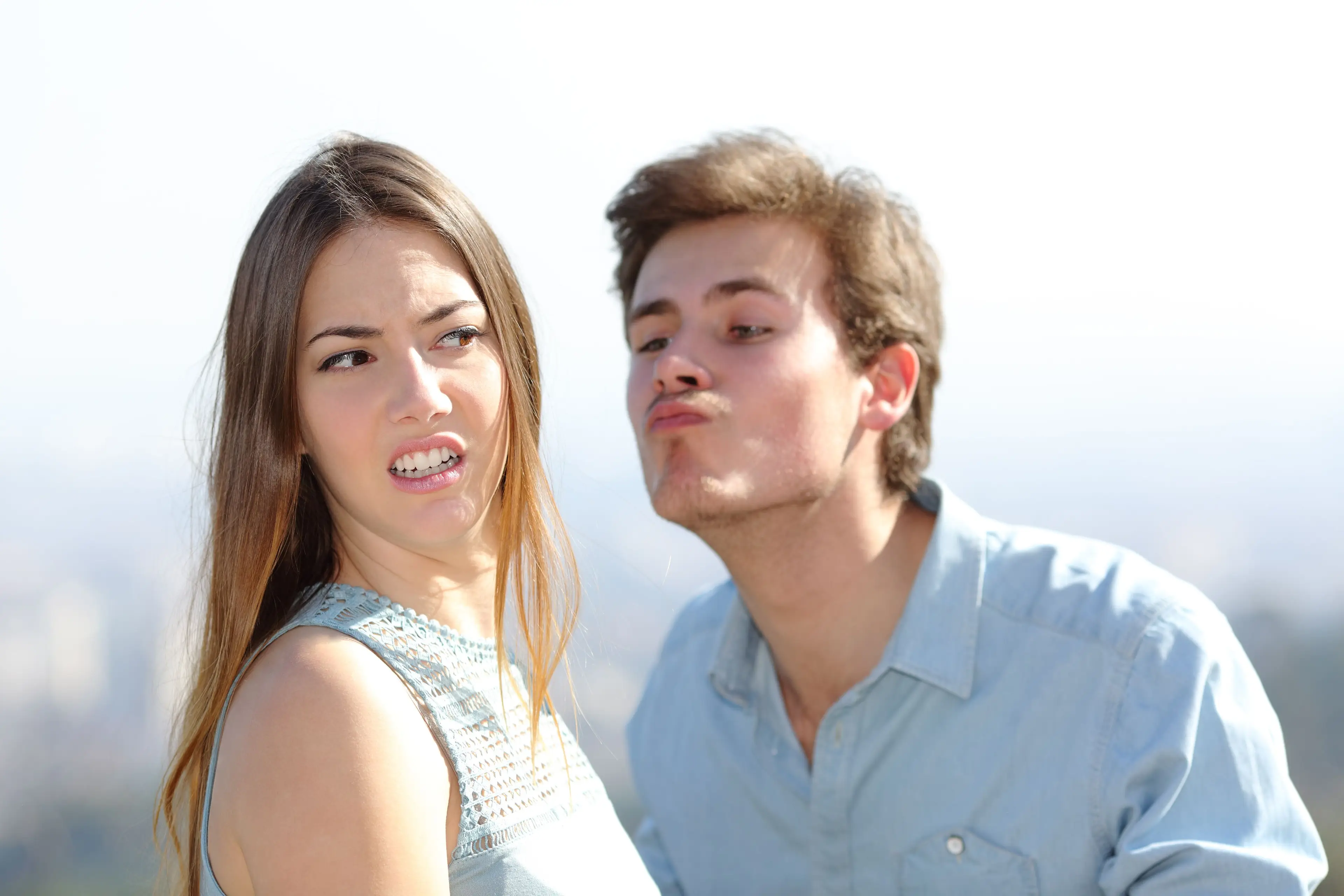 If you're getting up close and personal with someone you'd be smart to make sure your breath doesn't smell beforehand (Getty stock)