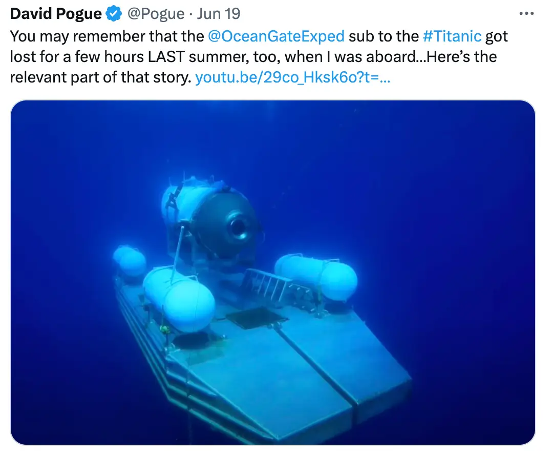 The Titan has gone missing before.