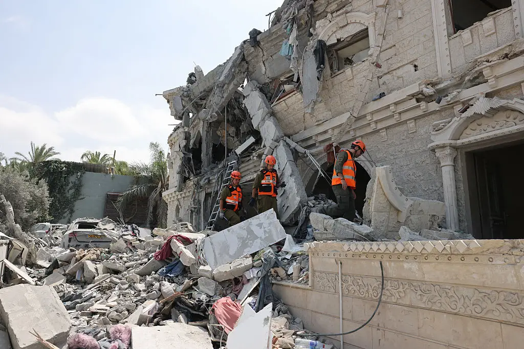 The northern Israeli village of Tamra was hit with strikes overnight (AHMAD GHARABLI/AFP via Getty Images)