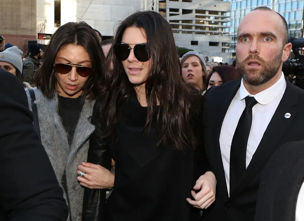 Newton pictured guarding Kendall Jenner back in 2014 (Ki Price/Corbis via Getty Images)