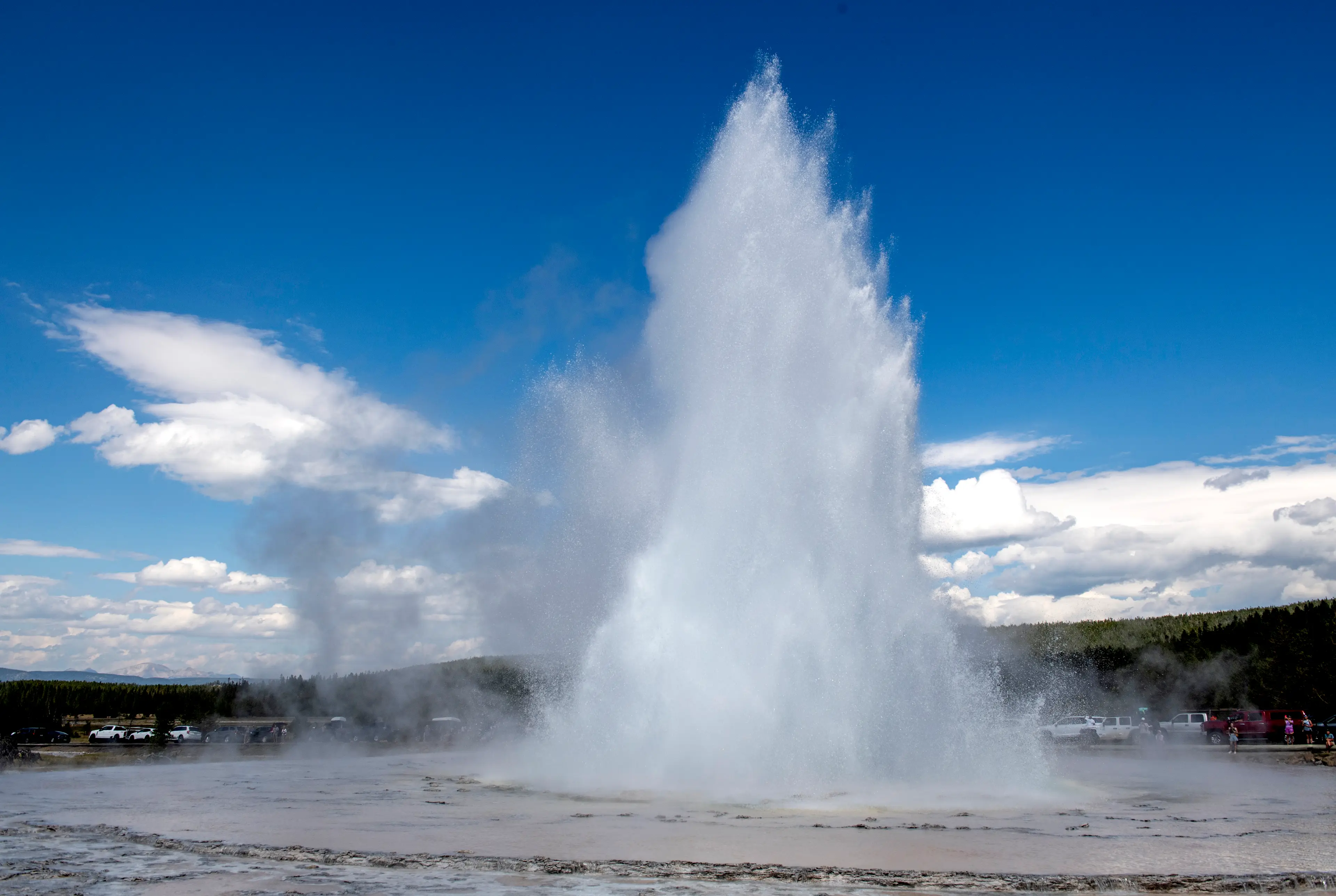 Colin Scott 'slipped' into a hot spring at Yellowstone National Park. (Jonathan Newton/Getty Images) 
