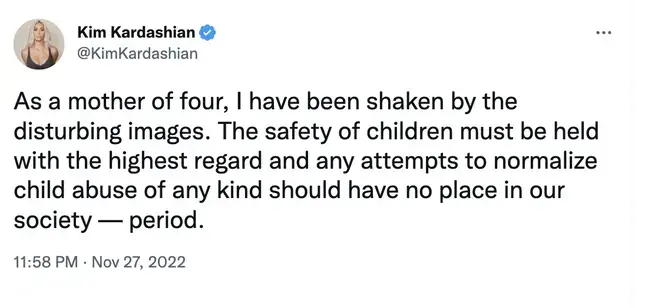 Kardashian strongly condemned the campaign.