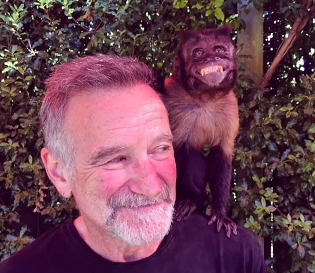 The post featured an image of Williams with a monkey. (X/@timecaptales)