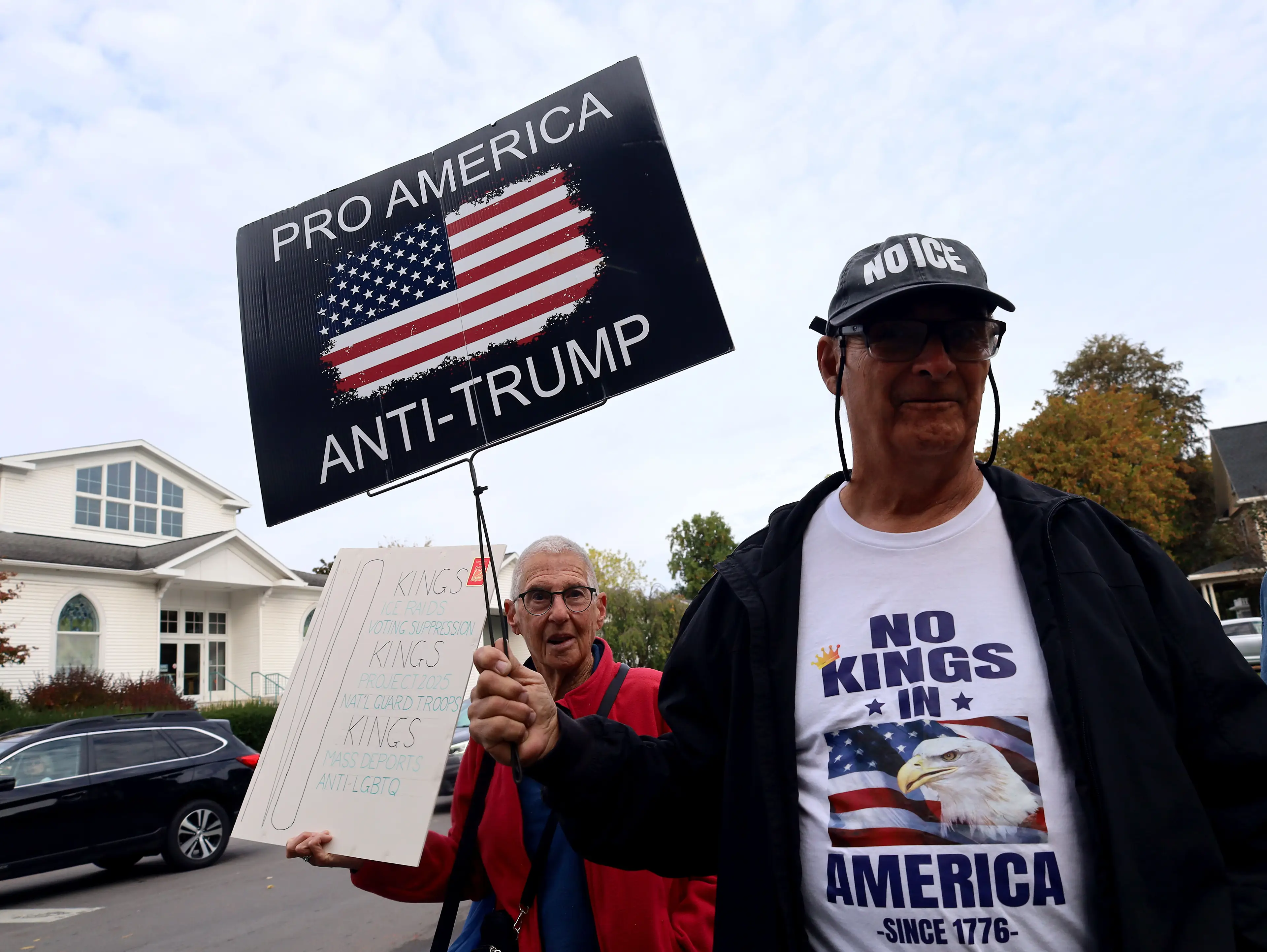 Protests against Trump and a potential power grab have popped up all over the US (John Whitney/NurPhoto via Getty Images)